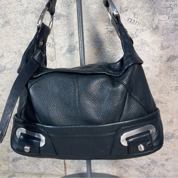 b. Makowsky  black leather shoulder bag - Picture 2 of 12
